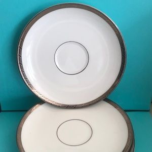 Pickard High Point Fine China Platinum 5 Piece Saucer